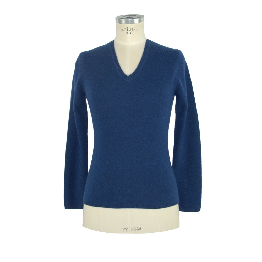 Blauer Kaschmirpullover für Damen