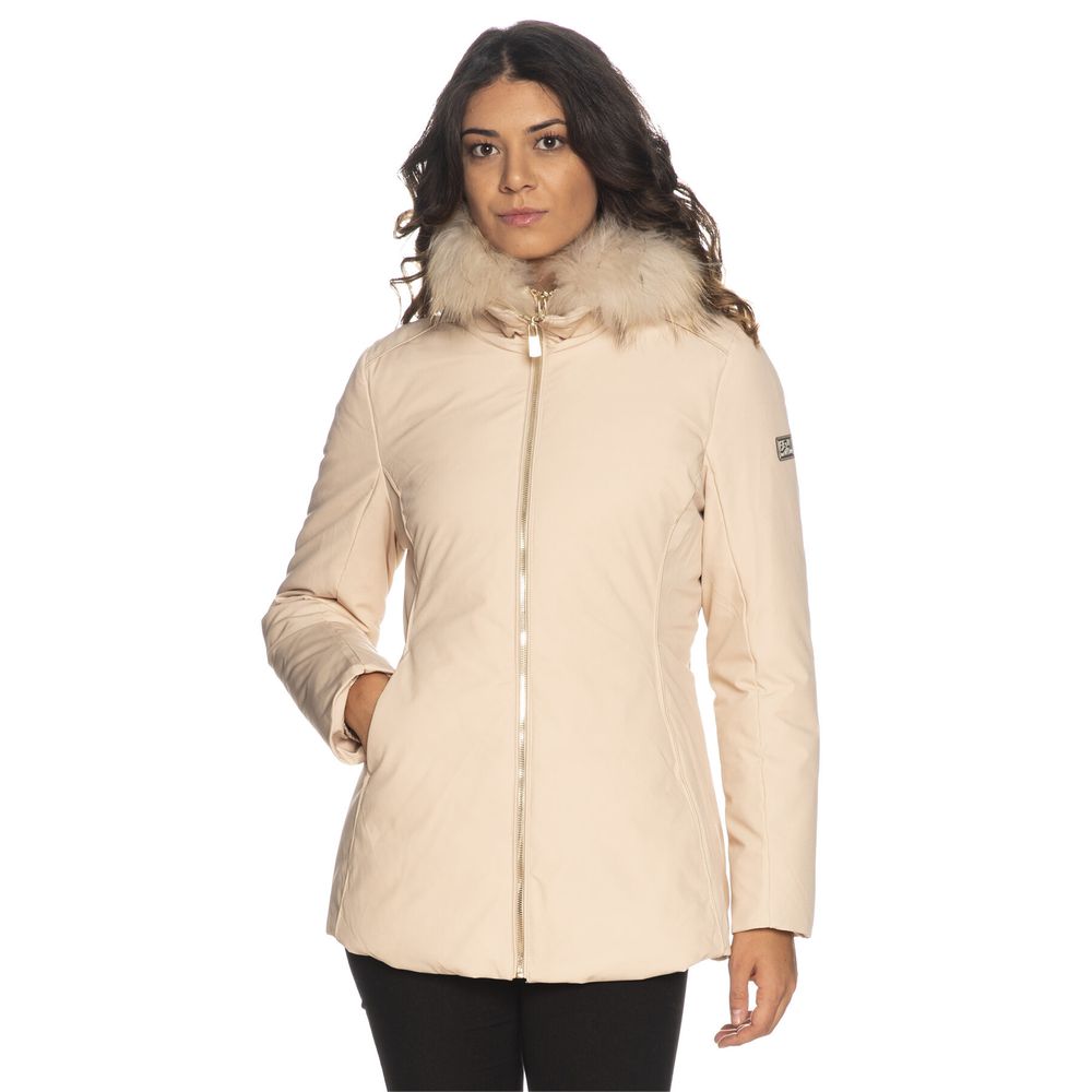 Beige Polyamide Women Jacket