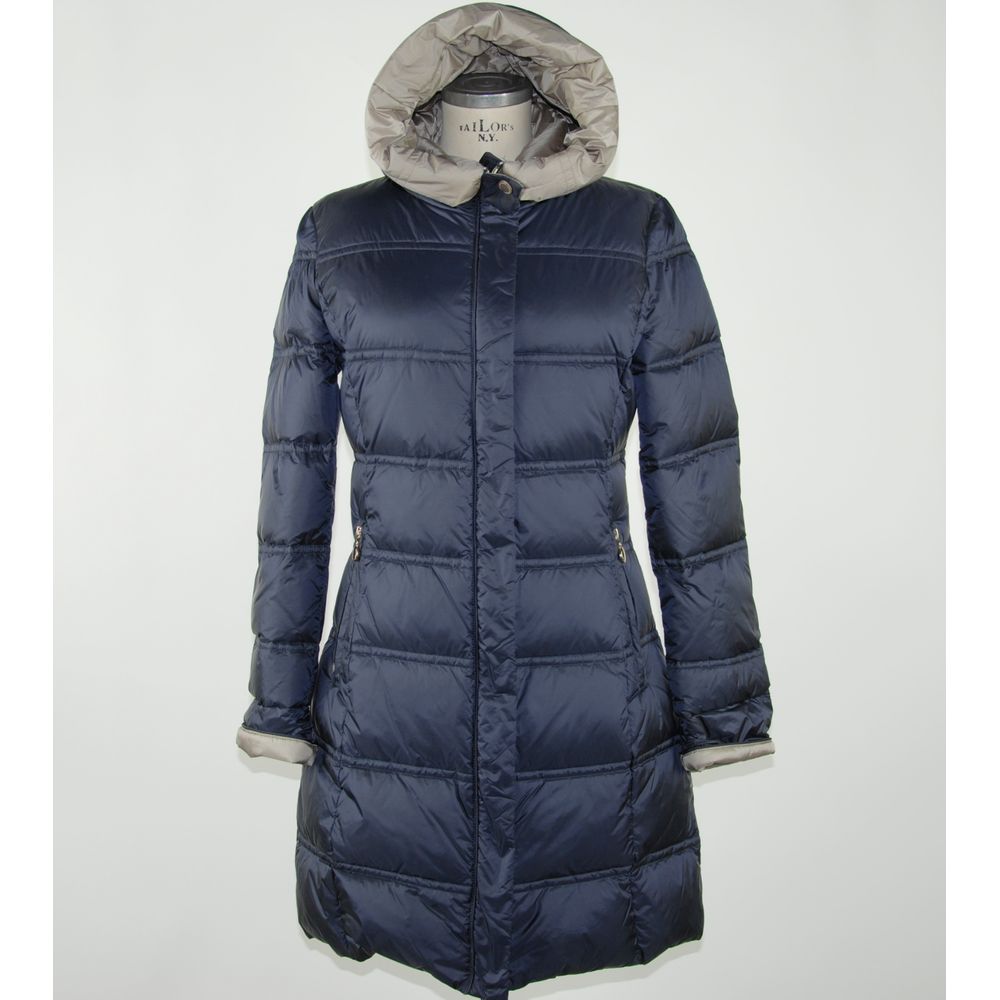 Blaue Polyester Damenjacke