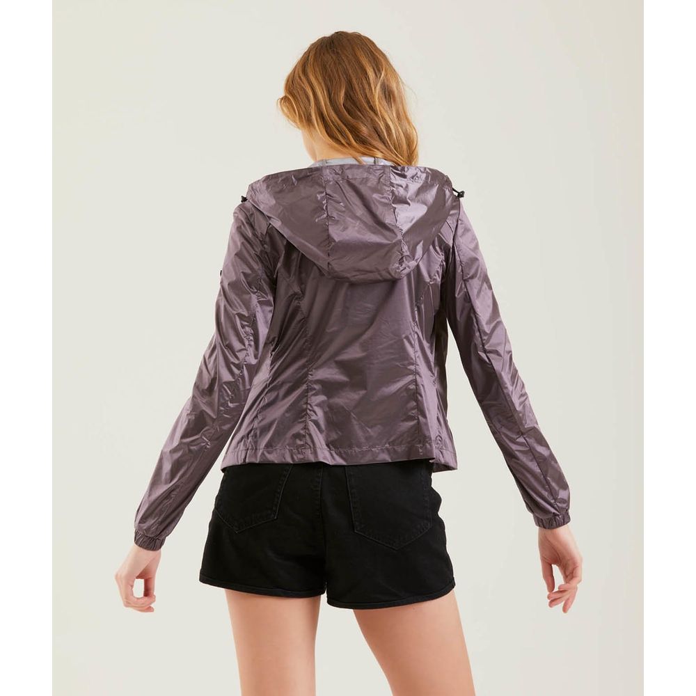 Chaqueta de mujer de poliamida rosa