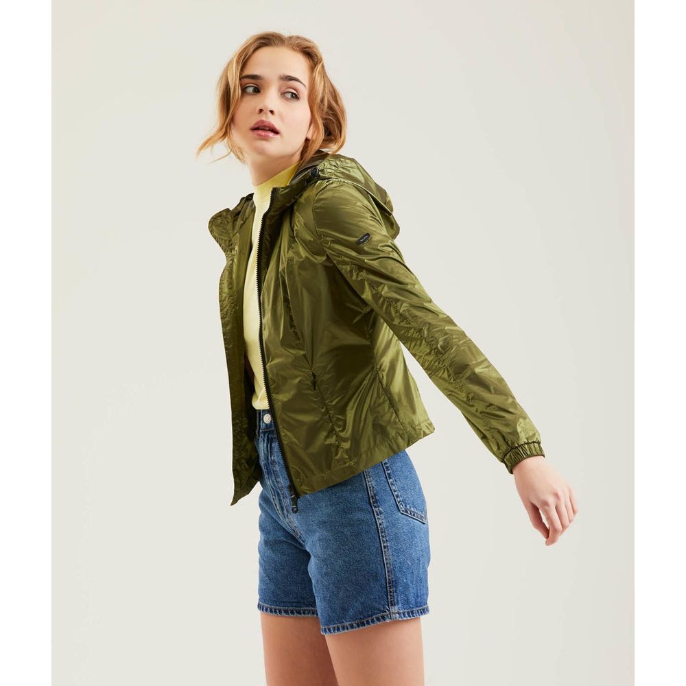 Chaqueta de mujer de poliamida verde