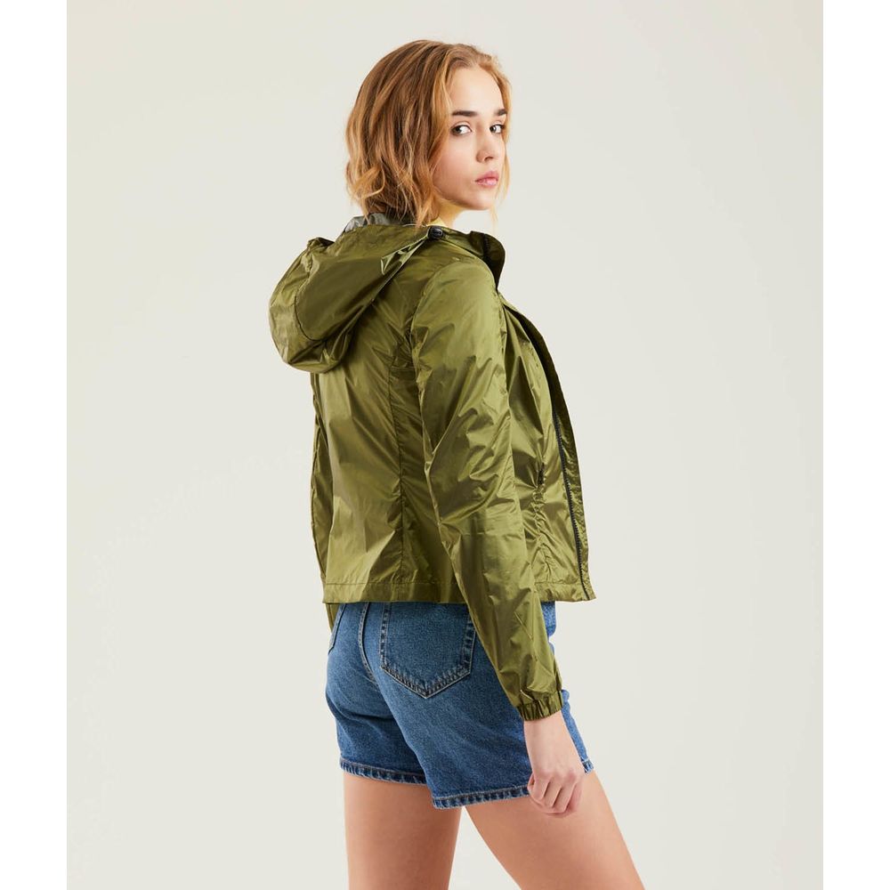 Chaqueta de mujer de poliamida verde