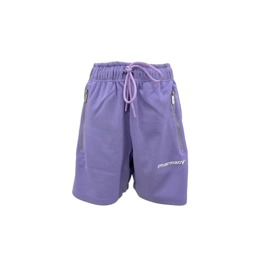 Chic Purple Bermuda Shorts with Side Stripes