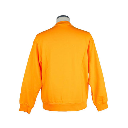 Sudadera con cuello redondo y logo elegante en color naranja