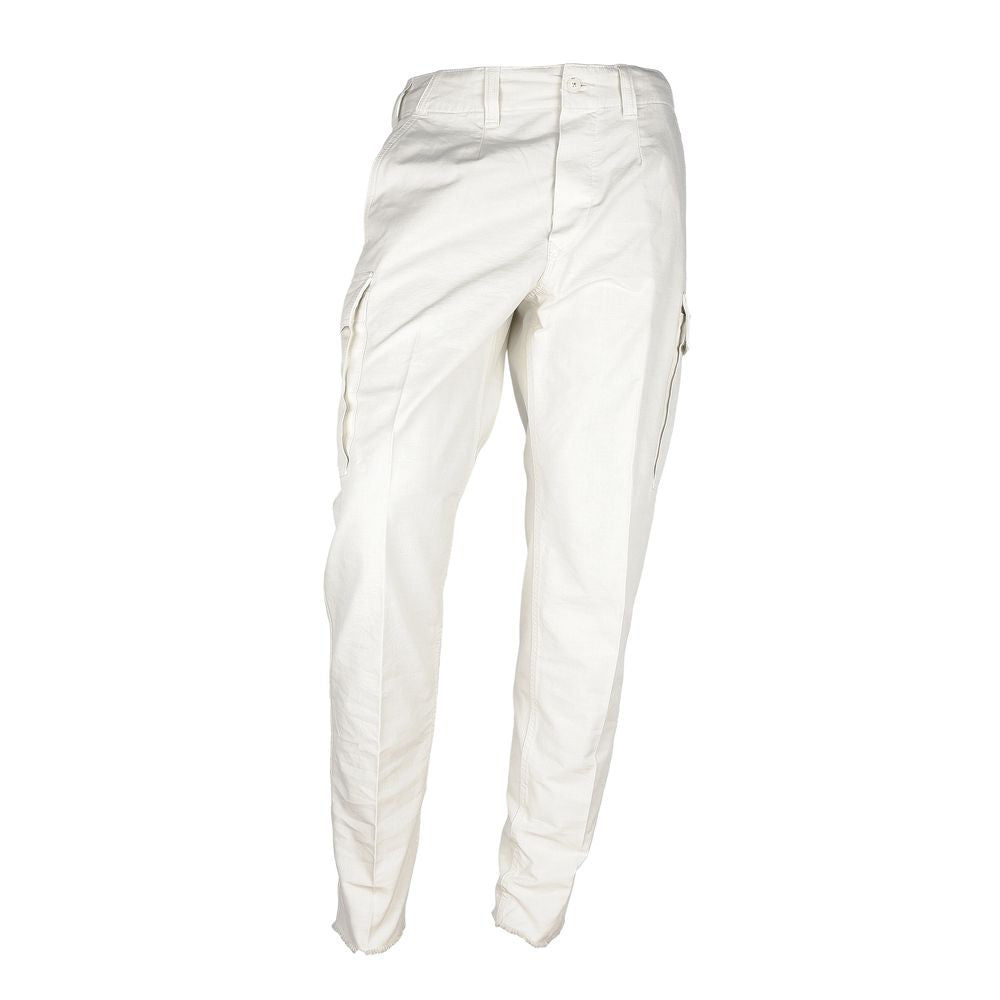 Pantalón de algodón blanco para hombre