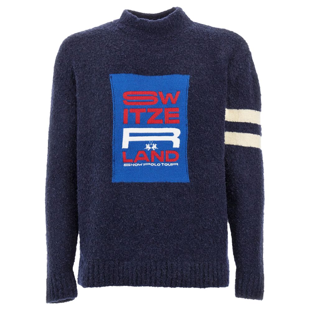 Blauer Pullover aus Polyamid