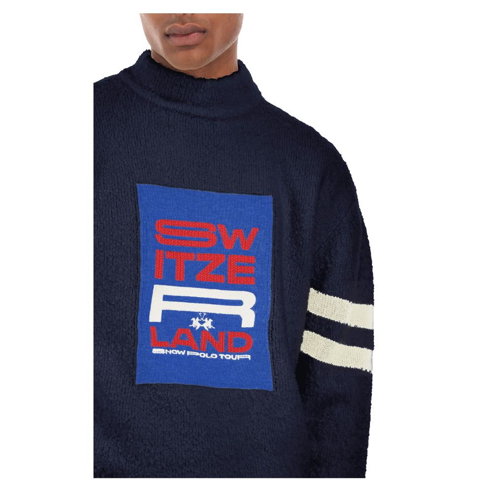 Blauer Pullover aus Polyamid