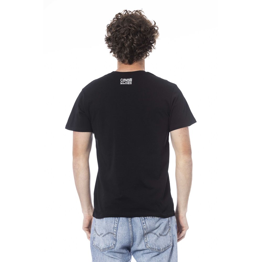 Camiseta de algodón negra para hombre