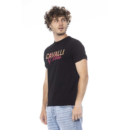 Camiseta de algodón negra para hombre