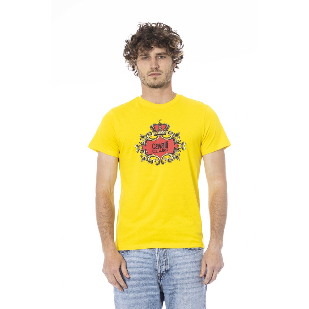 Camiseta de algodón amarilla para hombre