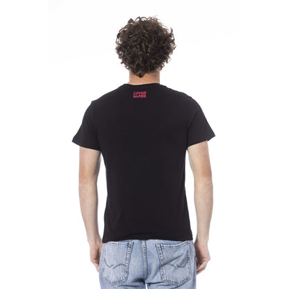 Camiseta de algodón negra para hombre