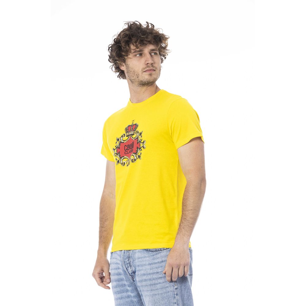 Camiseta de algodón amarilla para hombre