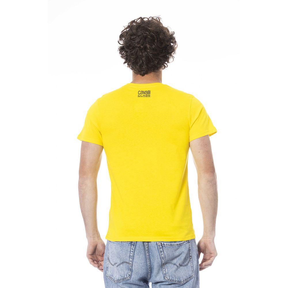 Camiseta de algodón amarilla para hombre