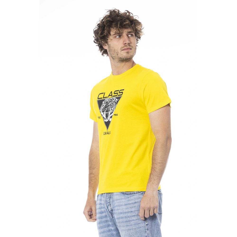 Camiseta de algodón amarilla para hombre