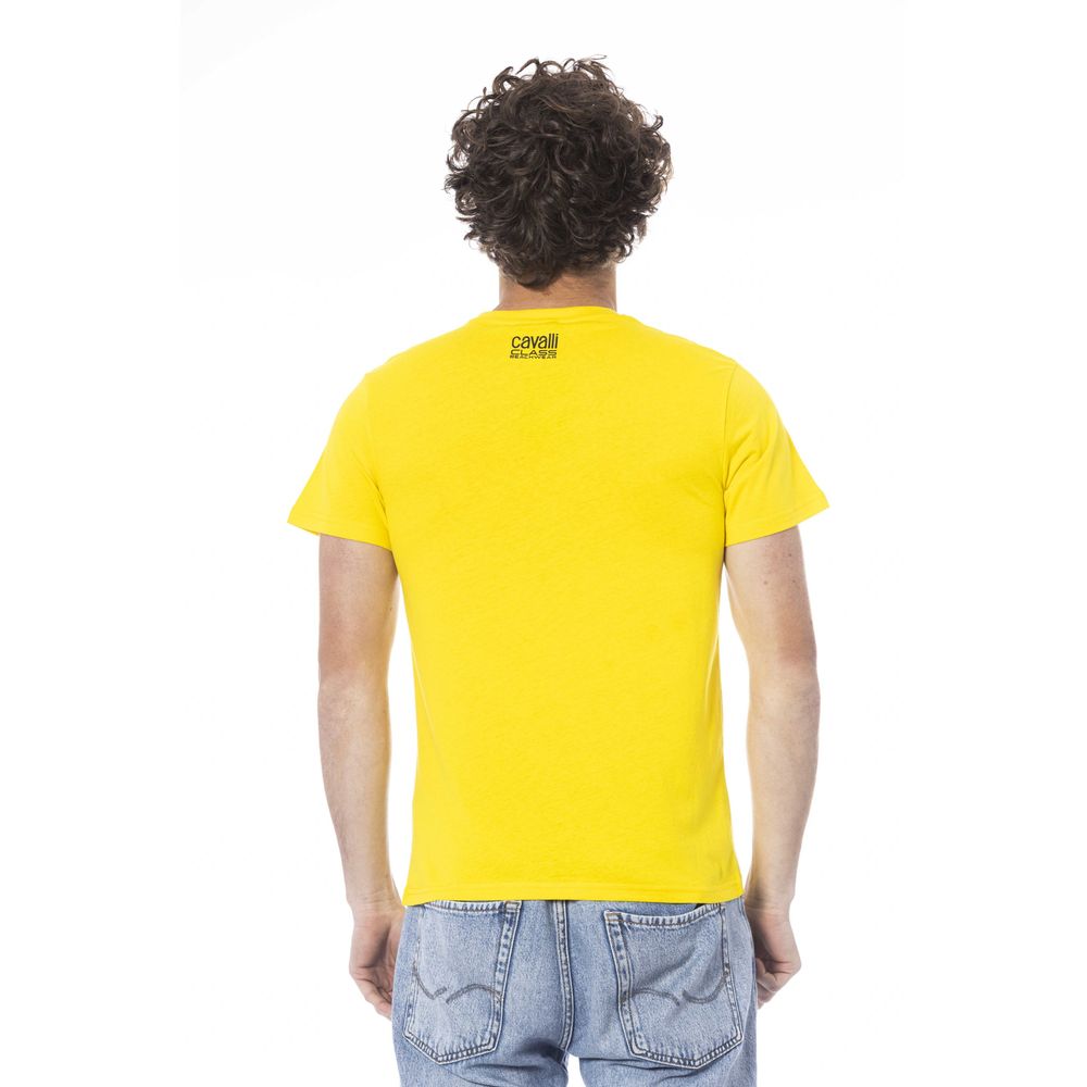 Camiseta de algodón amarilla para hombre