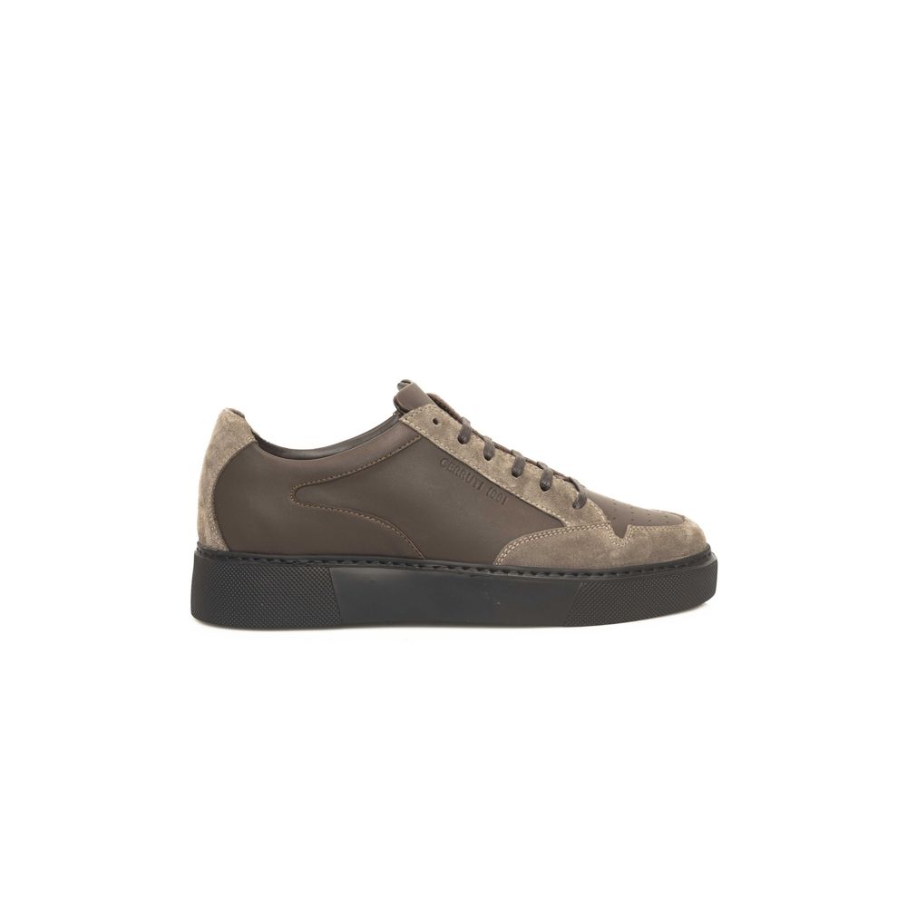 Beige Leder Herren Sneaker