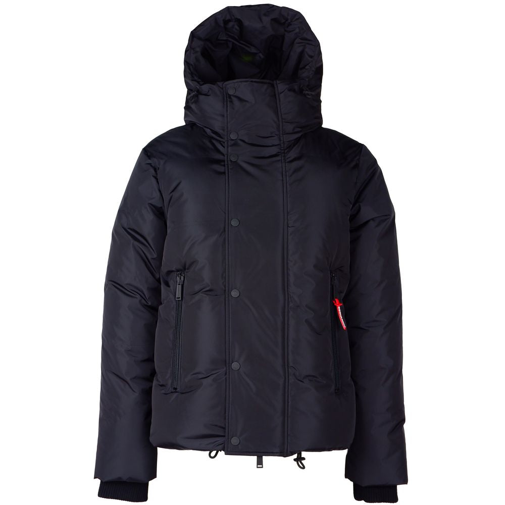 Black Nylon Men Jacket