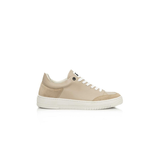 Beige Leder Damen Sneaker