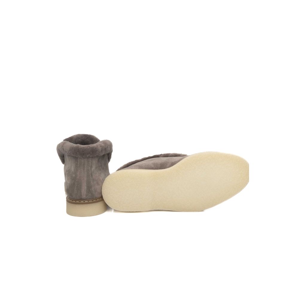 Bota de mujer de piel beige