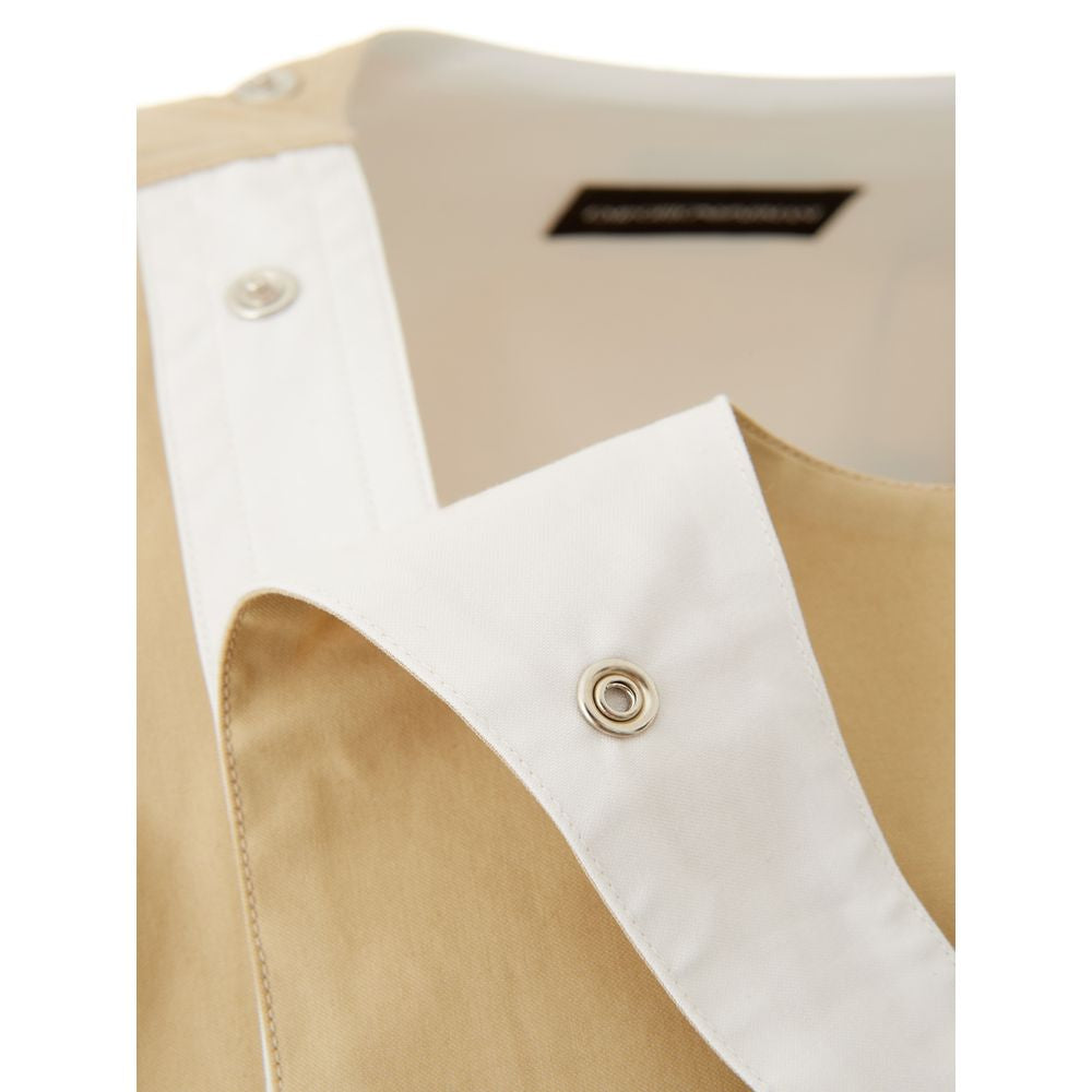 Camisa elegante de algodón marrón para hombre