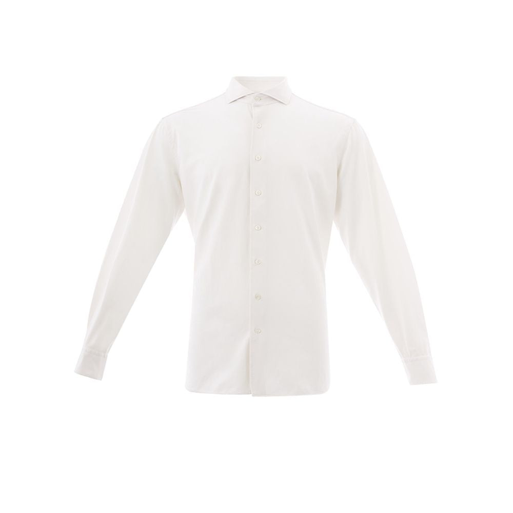 Camisa elegante de algodón blanco para hombre