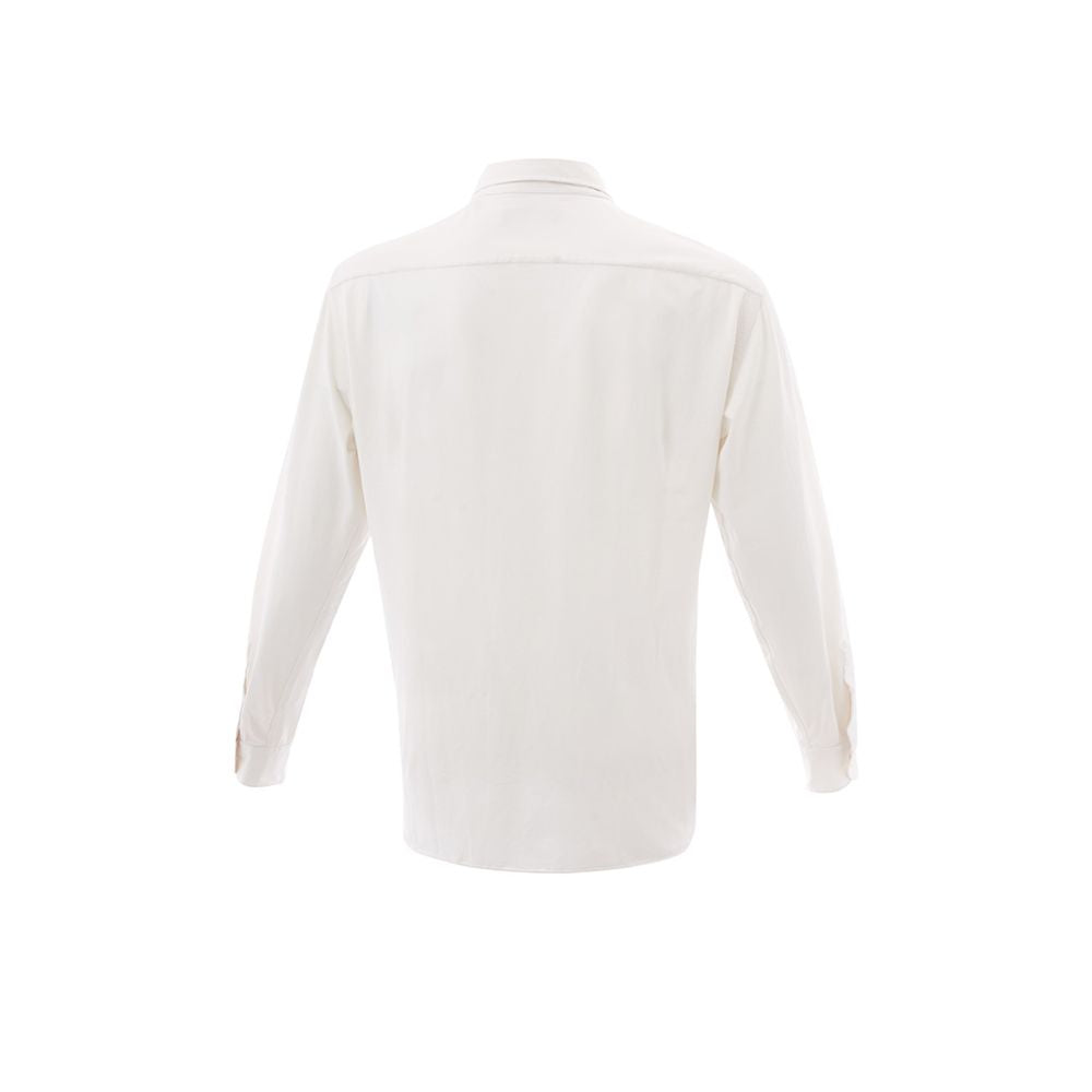 Camisa elegante de algodón blanco para hombre