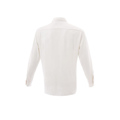 Camisa elegante de algodón blanco para hombre