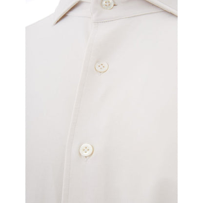 Camisa elegante de algodón blanco para hombre