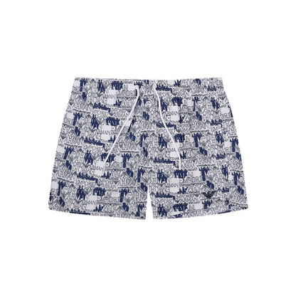 Elegante weiße Badeshorts aus Polyester