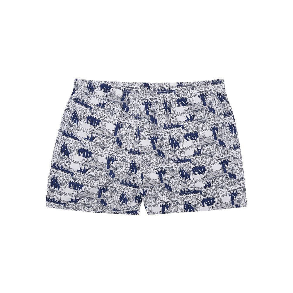 Elegante weiße Badeshorts aus Polyester