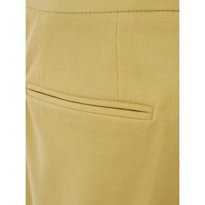 Golden Elegance Cotton Pants