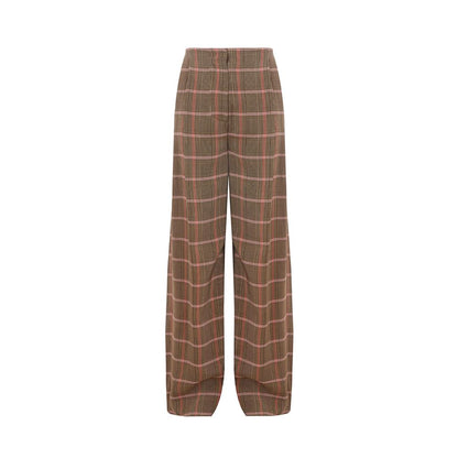 Elegant Brown Viscose Pants for Women