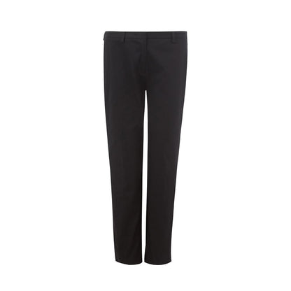 Italian Elegance Cotton Black Trousers