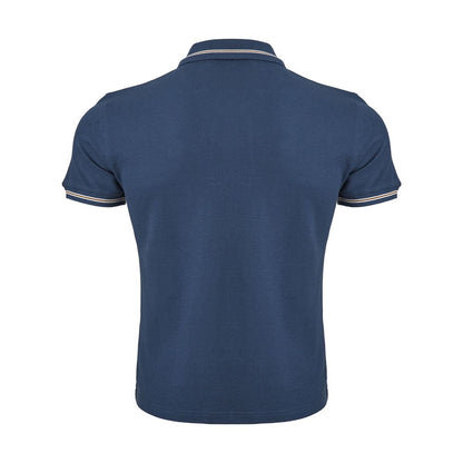 Elegant Blue Italian Cotton Polo Shirt