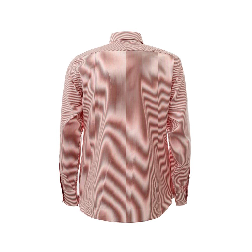 Camisa elegante de algodón rosa para hombre