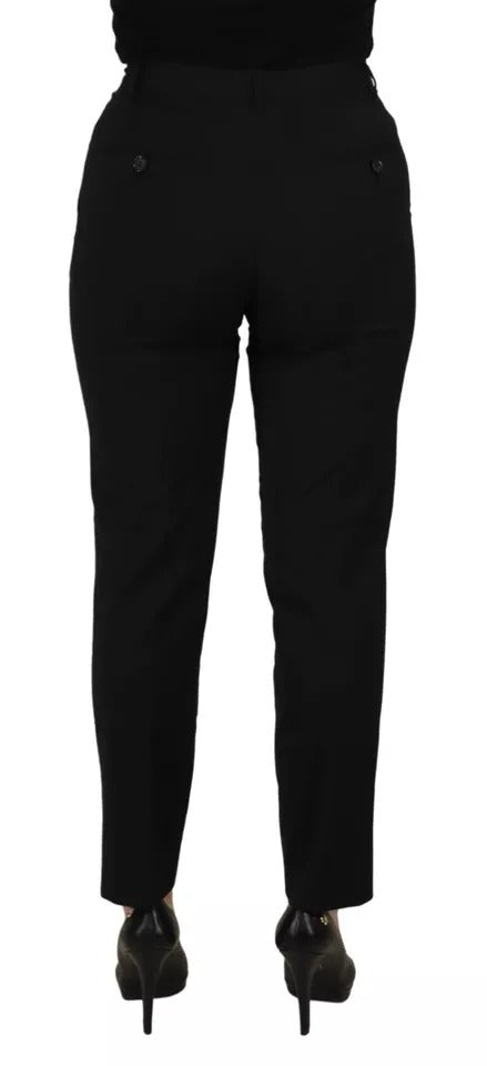 Pantalones negros de talle alto y cónicos