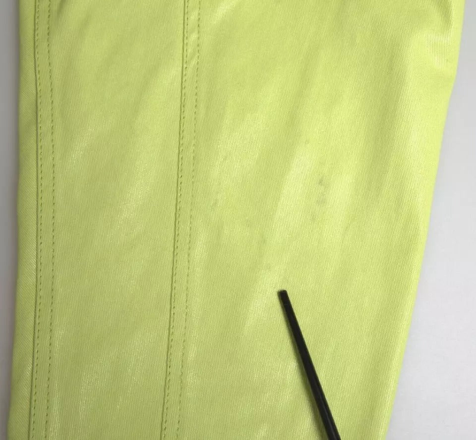 Camisa informal con botones y cuello de algodón verde