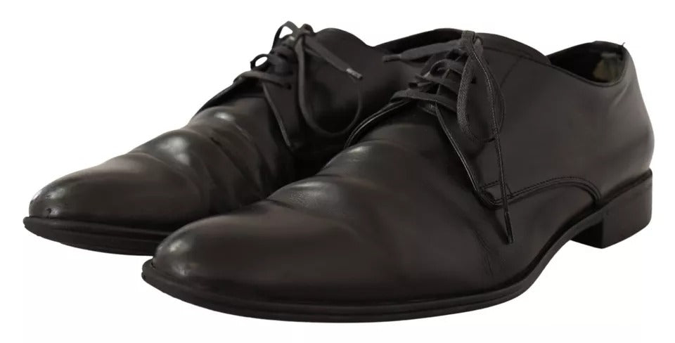 Black Leather Derby Dress Formal Shoes