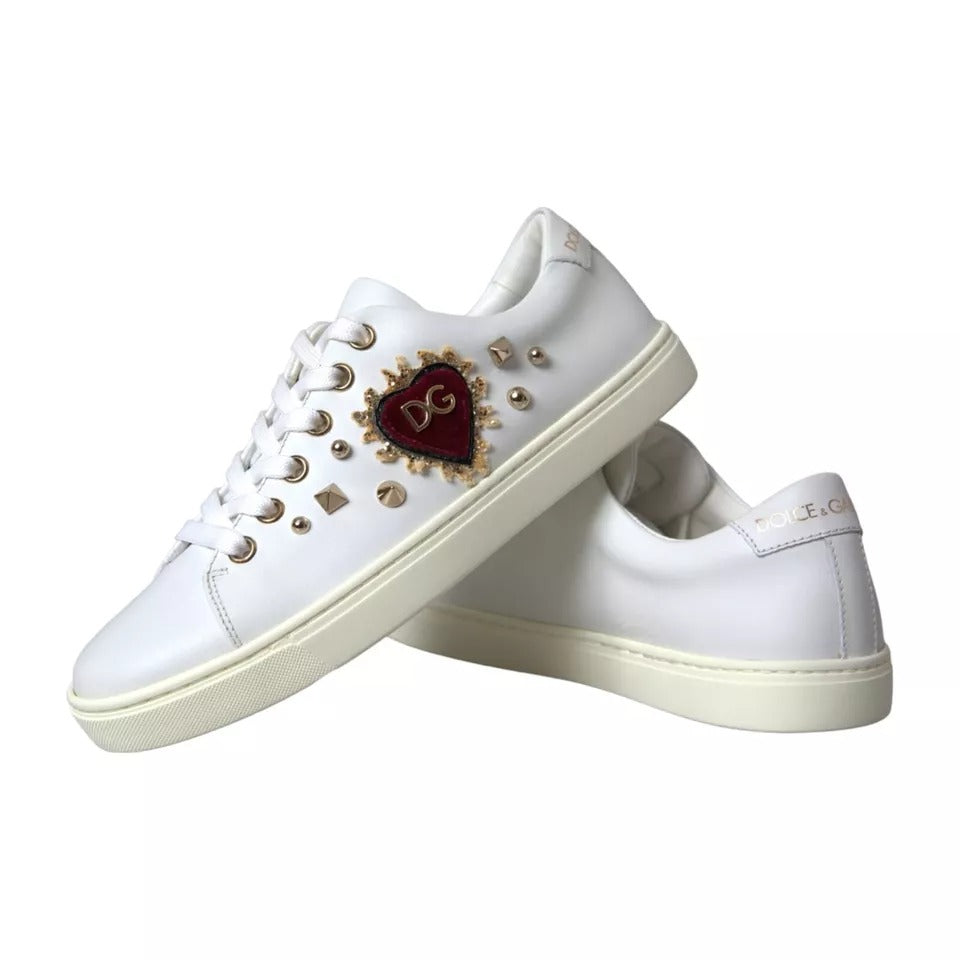 Weiße Portofino Sacred Heart Sneakers Damenschuhe