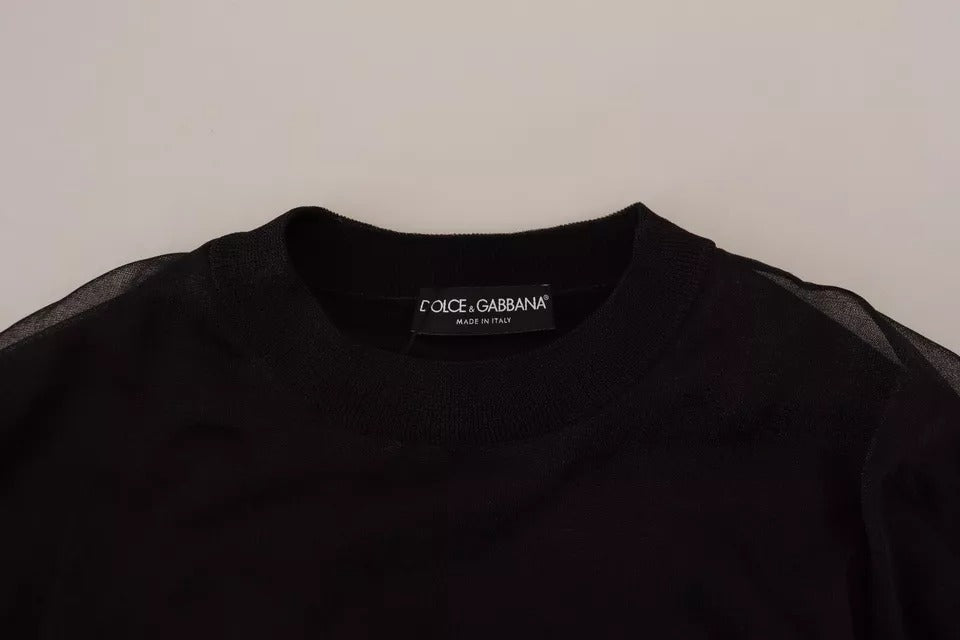 Schwarzer Pullover aus Polyester mit Logo für Herren