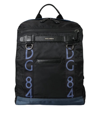 Black Nylon DG Logo School Backpack Men Bag