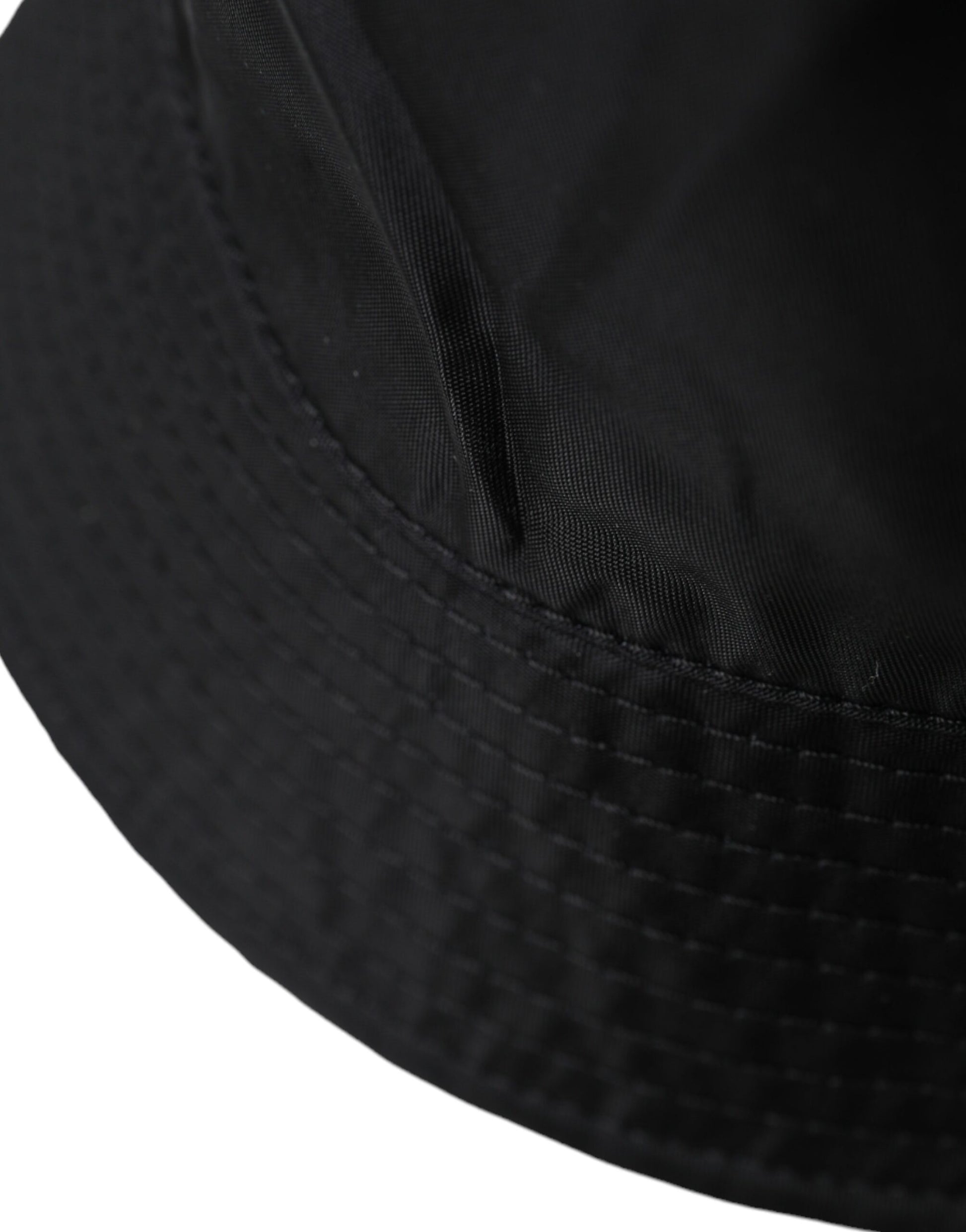 Schwarze Bucket Hat mit breiter Krempe für Herren