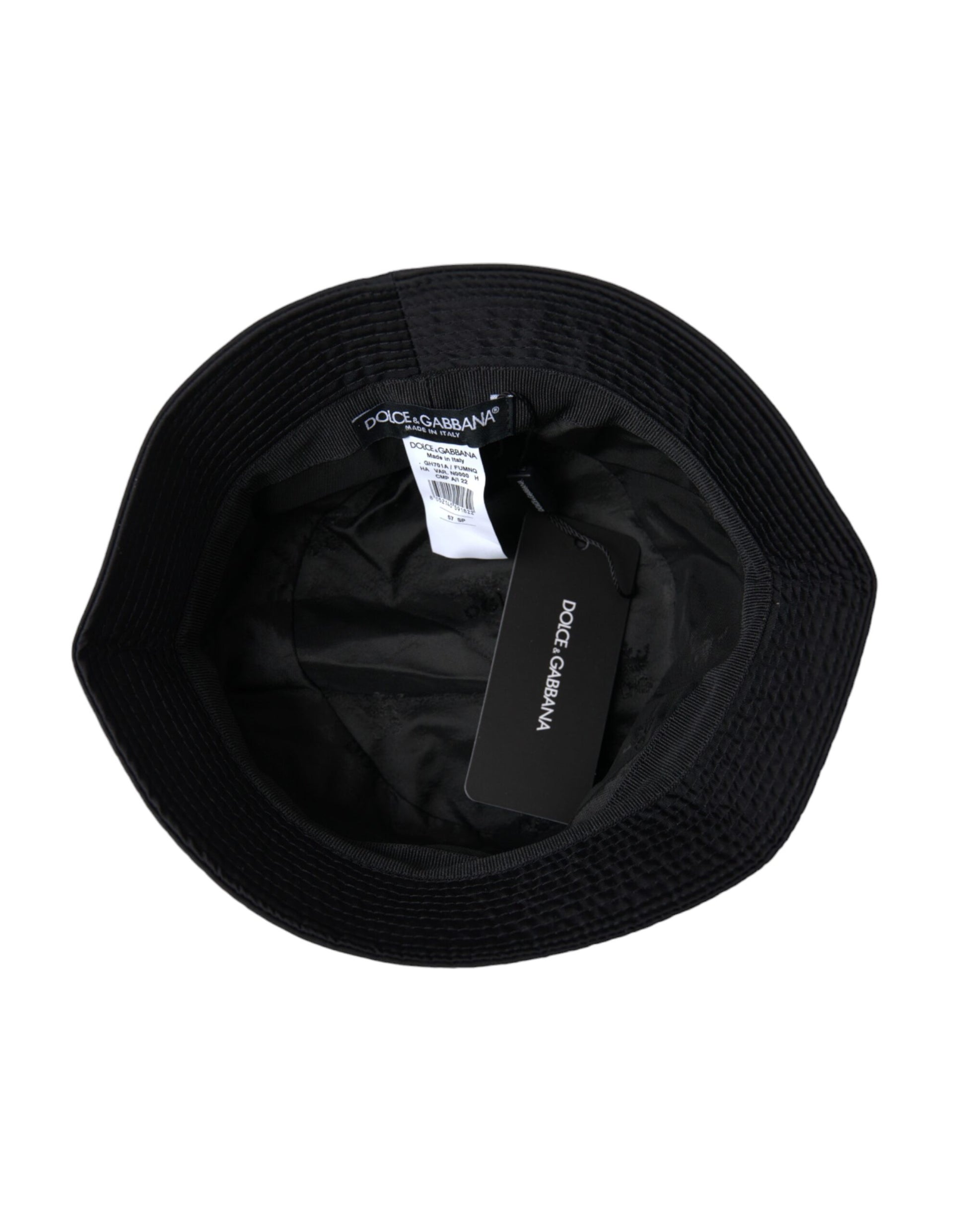 Schwarze Bucket Hat mit breiter Krempe für Herren