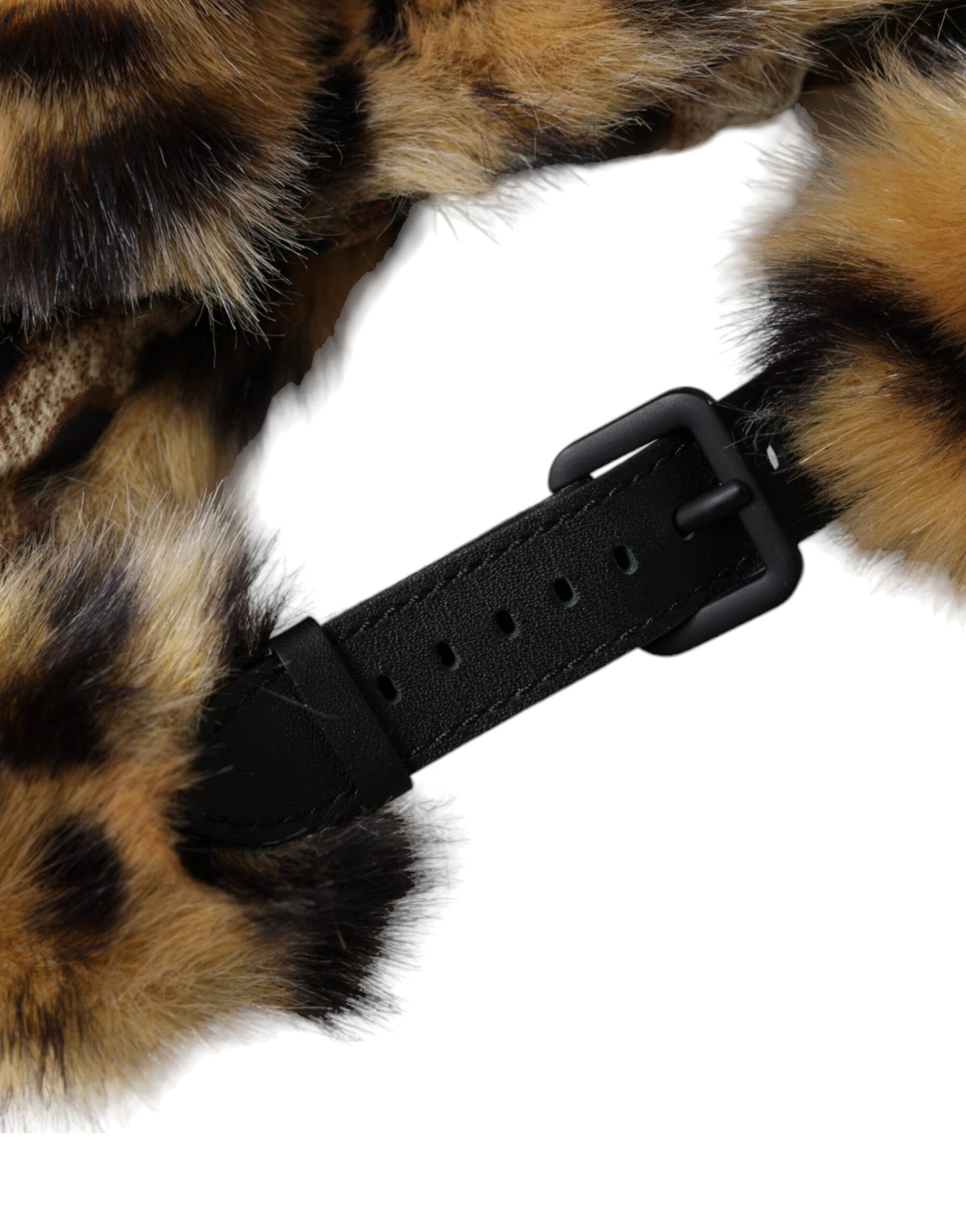 Brauner Fischerhut aus Leopardenfell für Damen