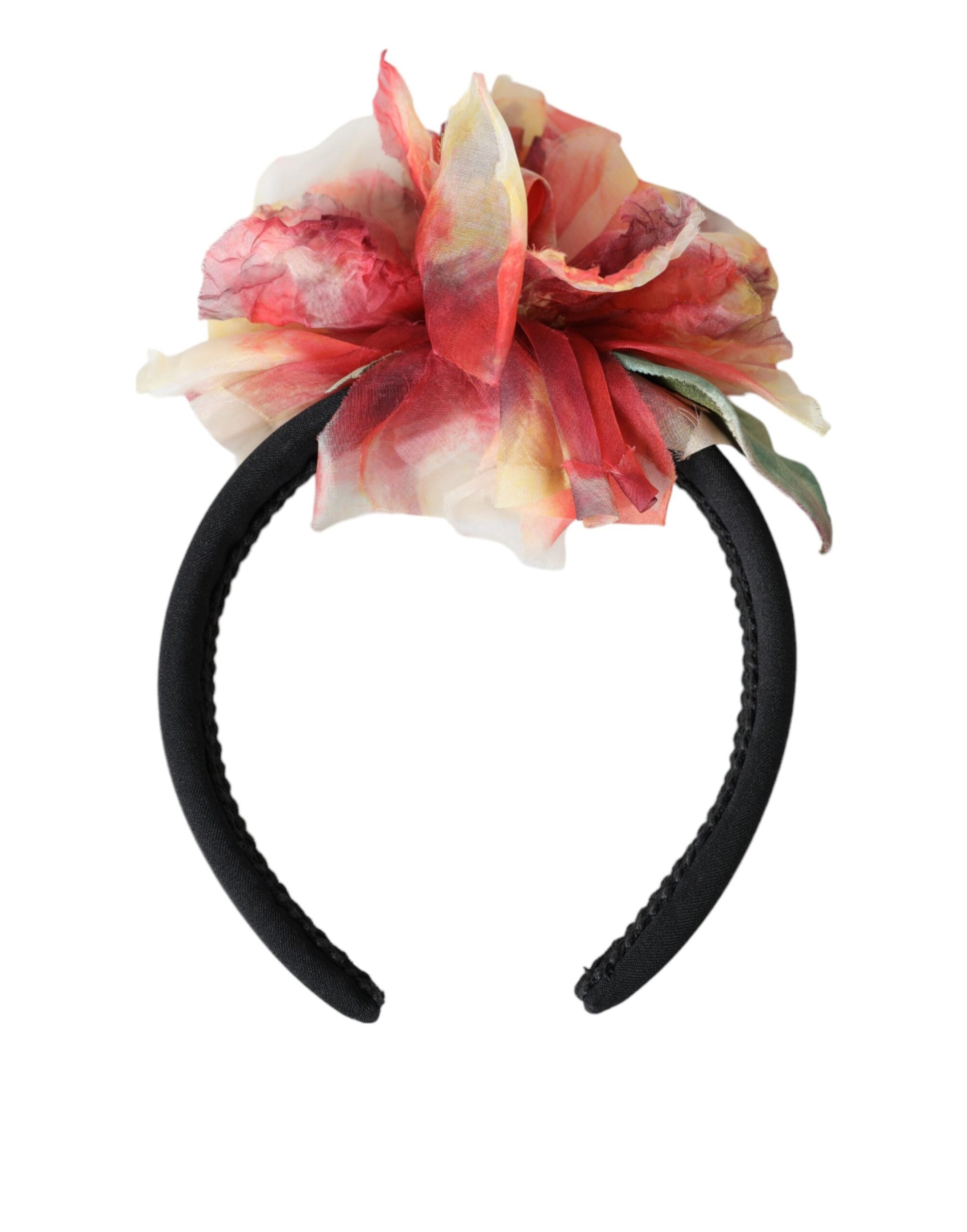 Tiara aus Seide mit Blumenmuster, Rosa, Schwarz, für Damen