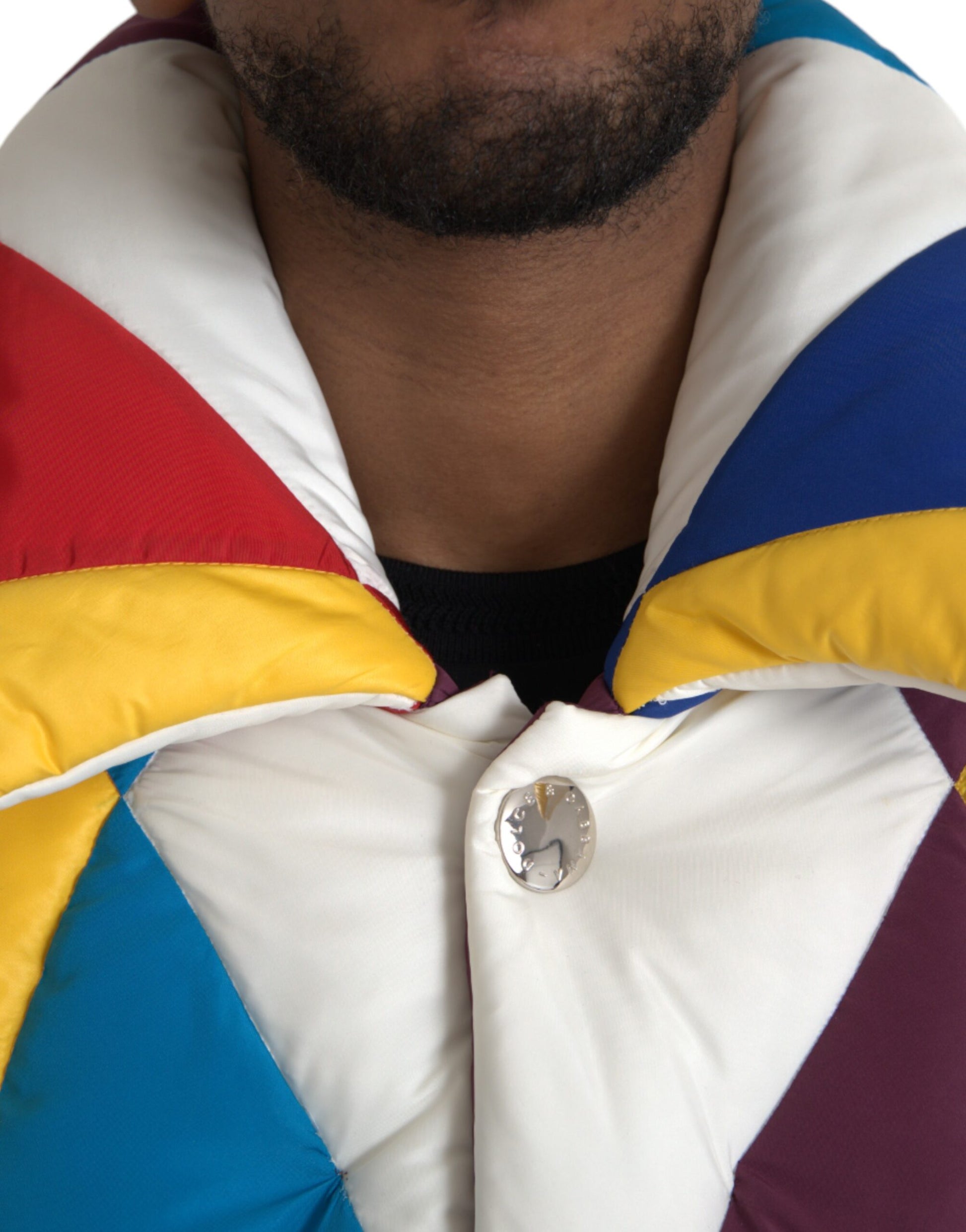 Multicolor Windbreaker Puffer Jacket Men