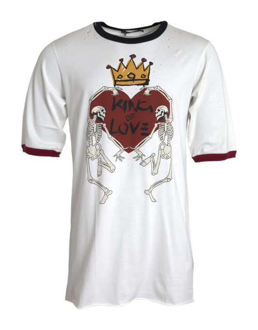 Camiseta de algodón para hombre de White King Of Love