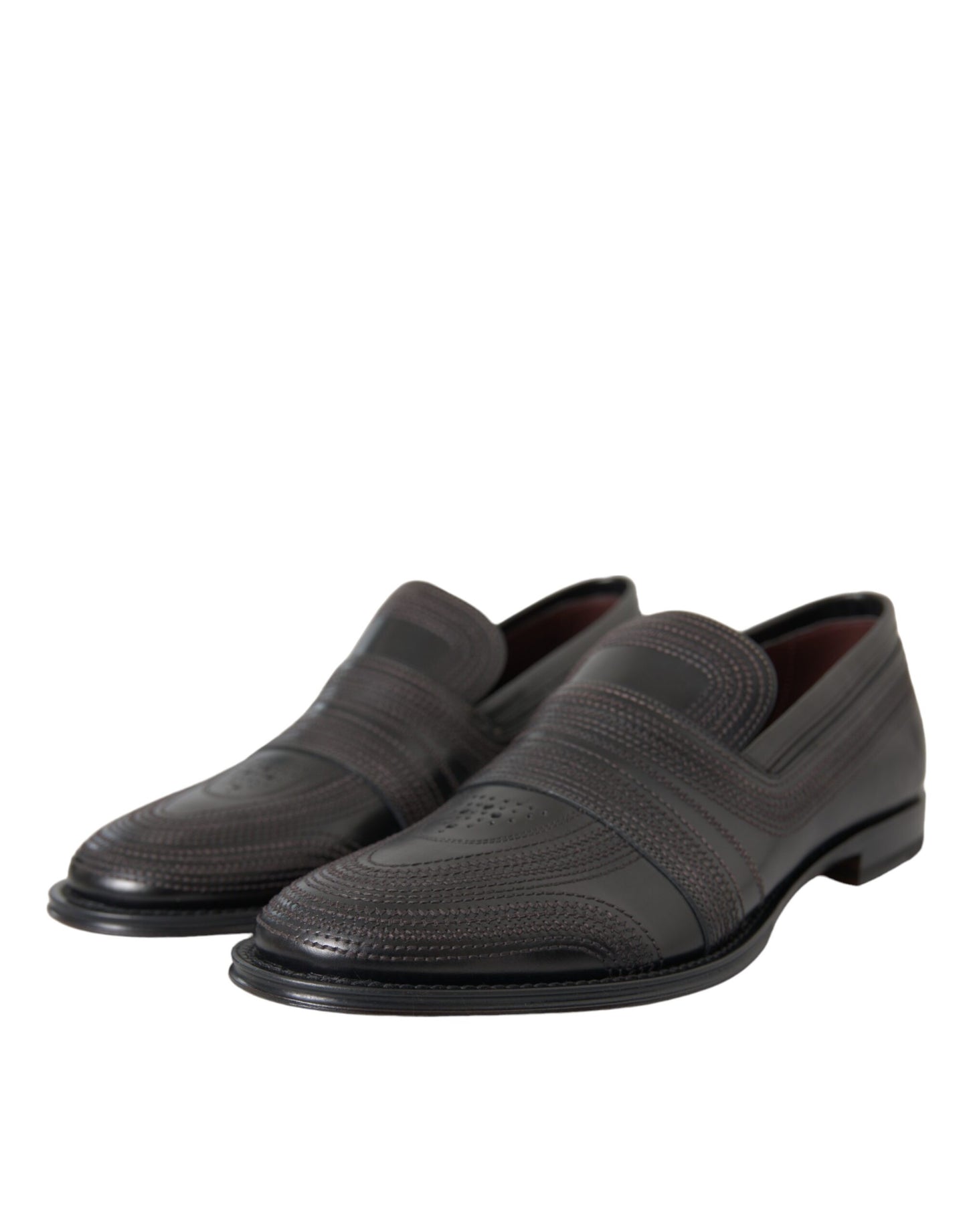 Black Brown Leather Loafer Men Dress Shoes