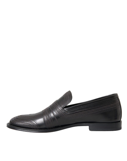 Black Brown Leather Loafer Men Dress Shoes