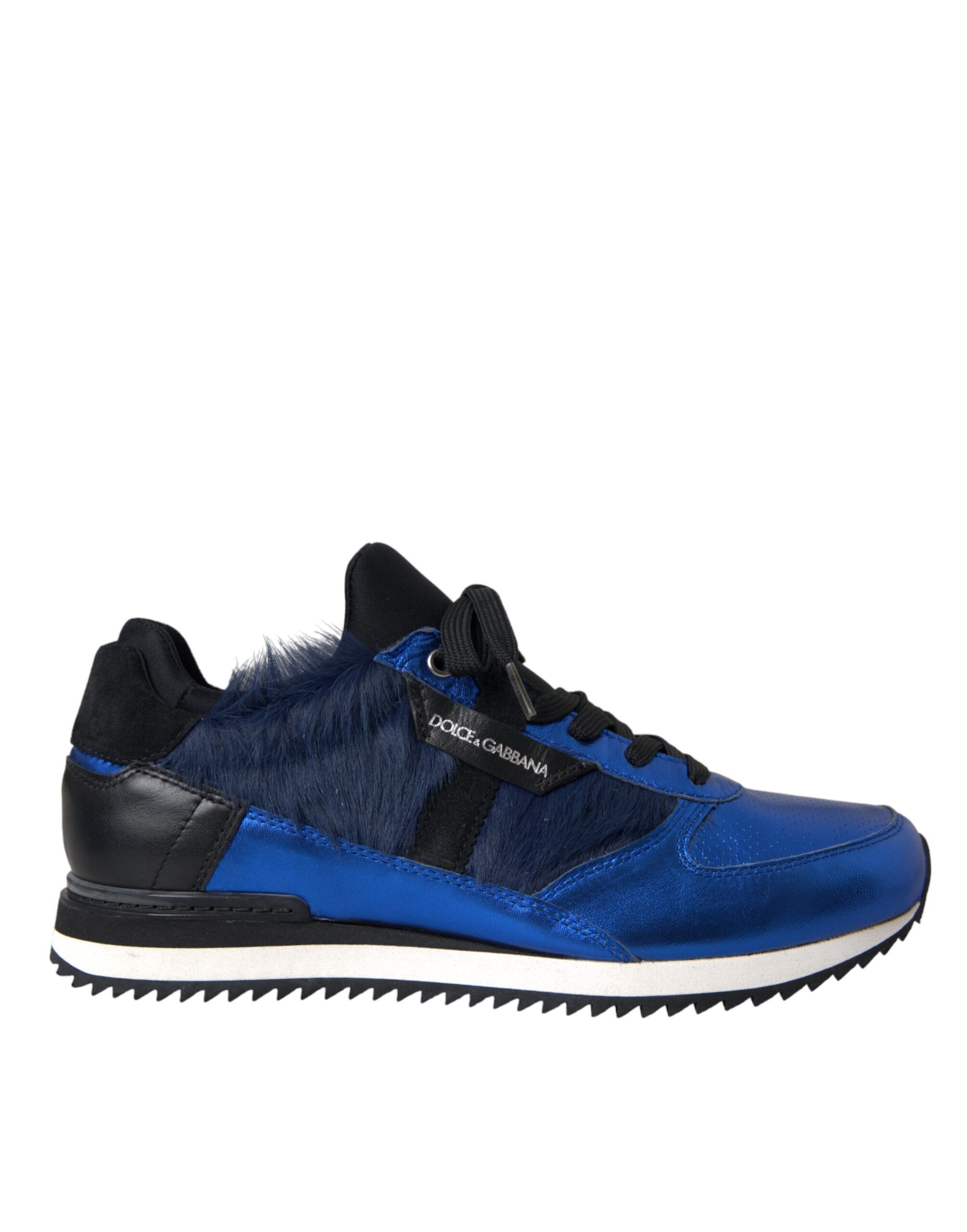 Zapatillas deportivas de piel de becerro de color azul y negro